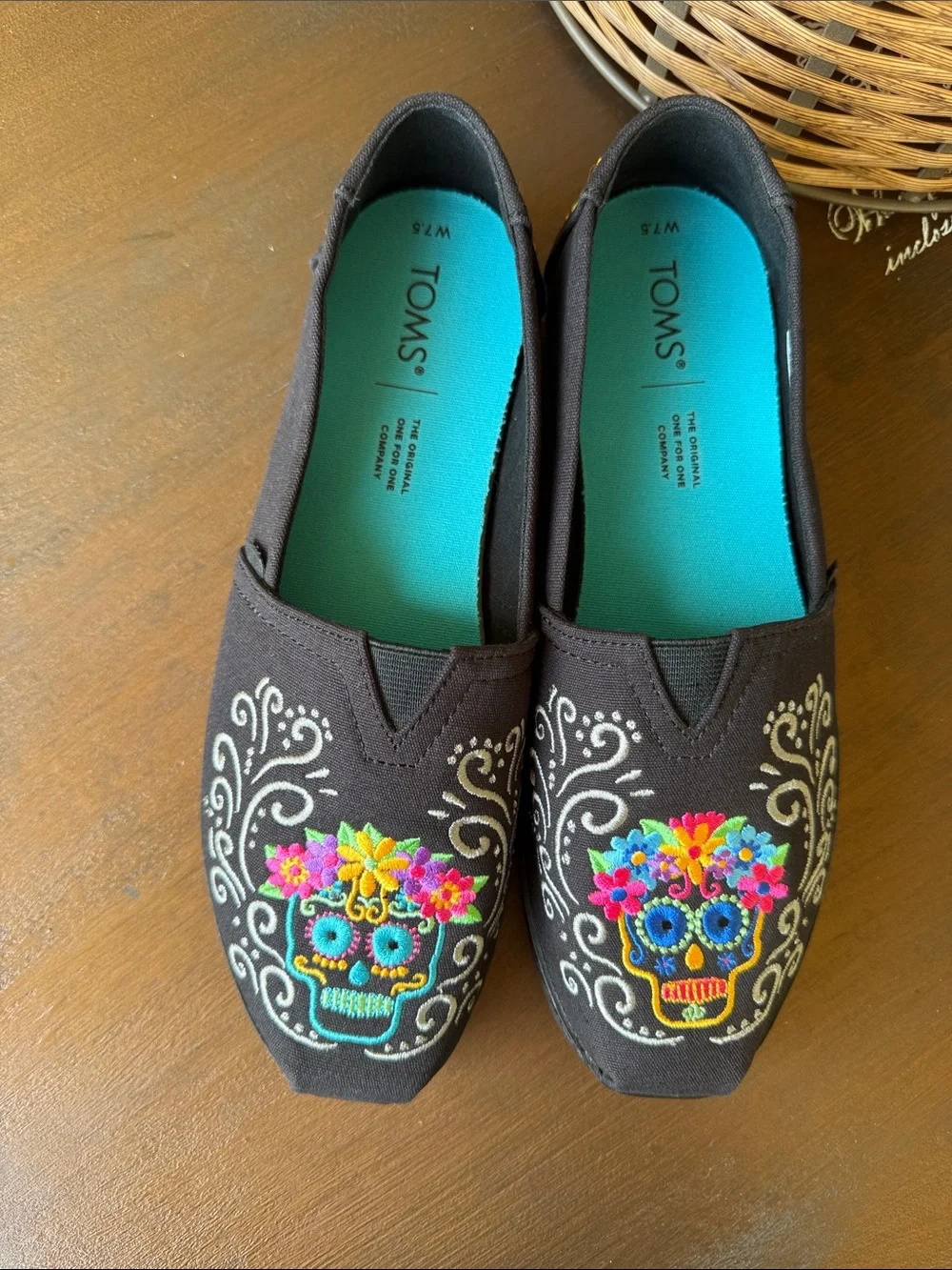 TOMS Alpargata Dia De Los  Muertos